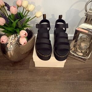 Dr Martens Platform Black Sandals